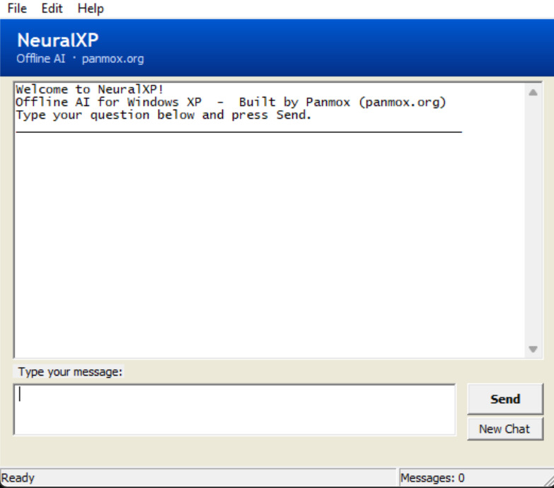 NeuralXP main chat window
