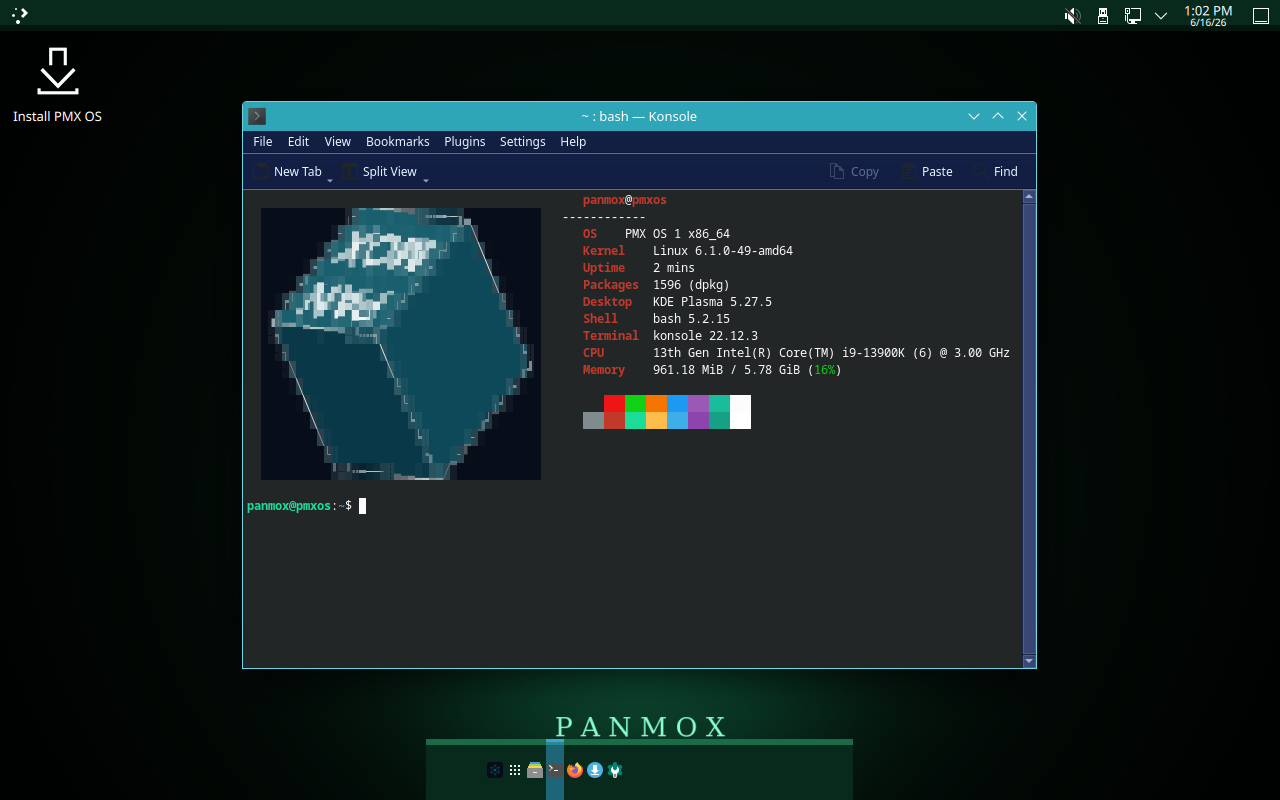 PMX OS phosphor terminal