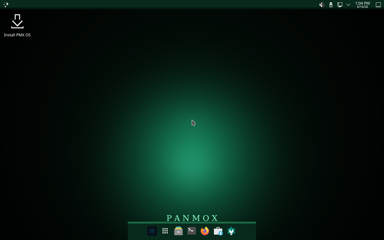 PMX OS phosphor desktop